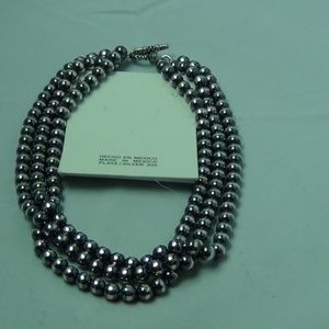 **SOLD*Taxco 925 SS 171g  "Navajo Pearl" Necklace